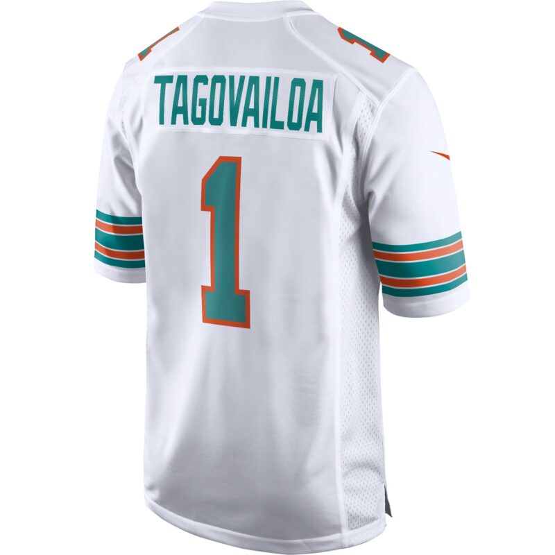 Tua Tagovailoa Miami Dolphins 2nd Alternate Game Jersey - White - Image 3