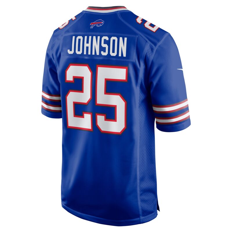 Ty Johnson Buffalo Bills Team Game Jersey - Royal - Image 3