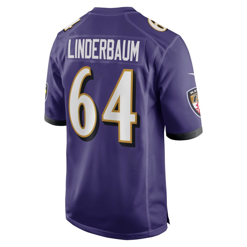 Tyler Linderbaum Baltimore Ravens Player Game Jersey - Purple - Image 3