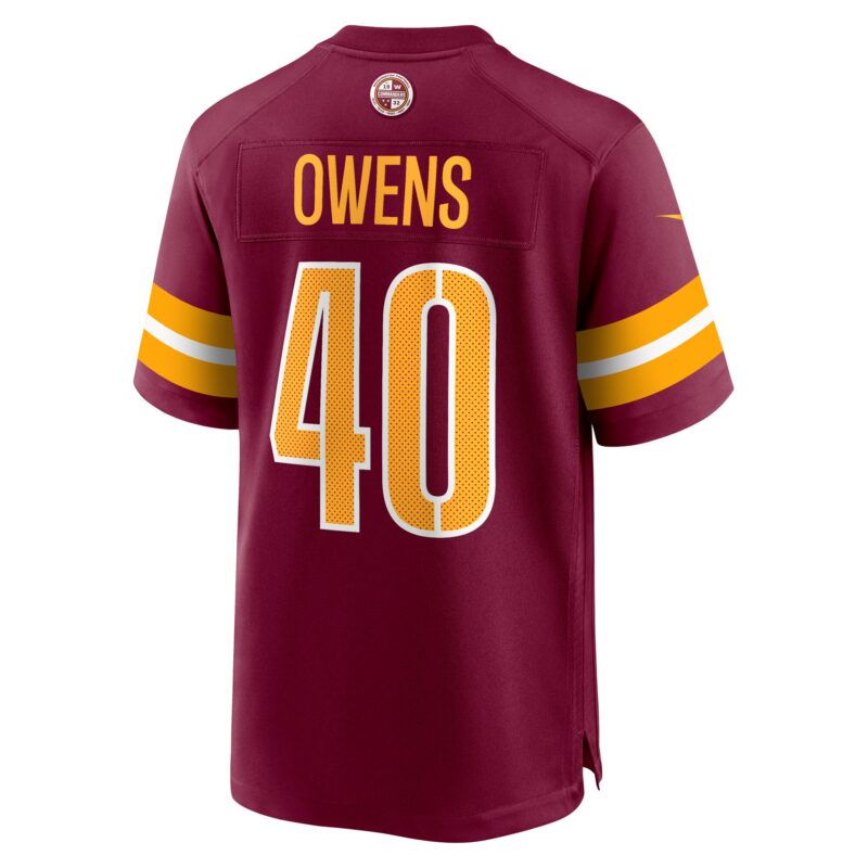 Tyler Owens Washington Commanders Game Jersey - Burgundy - Image 3
