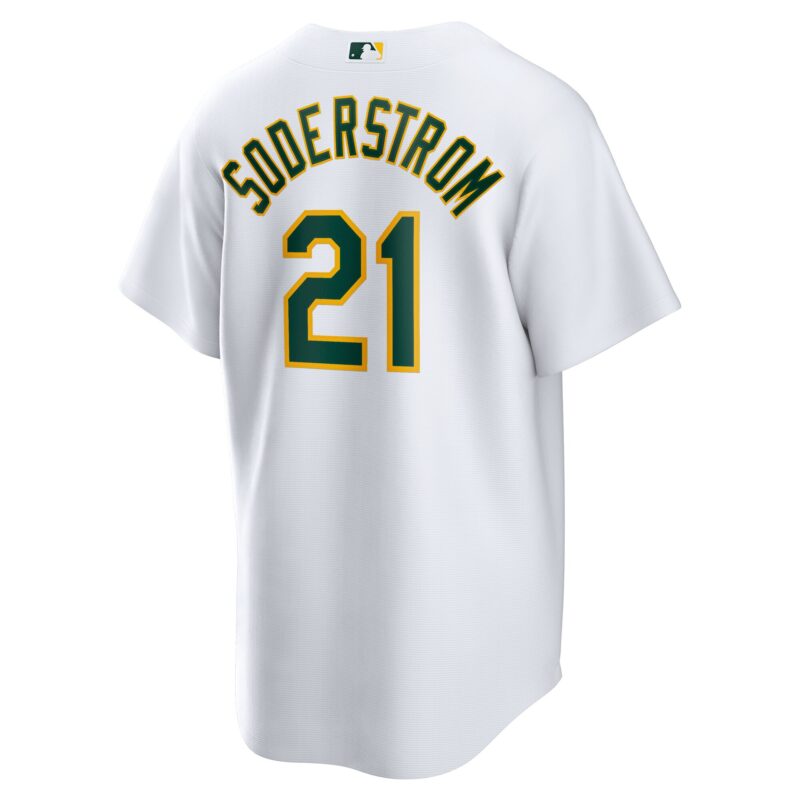 Tyler Soderstrom Athletics Home Jersey - White - Image 3