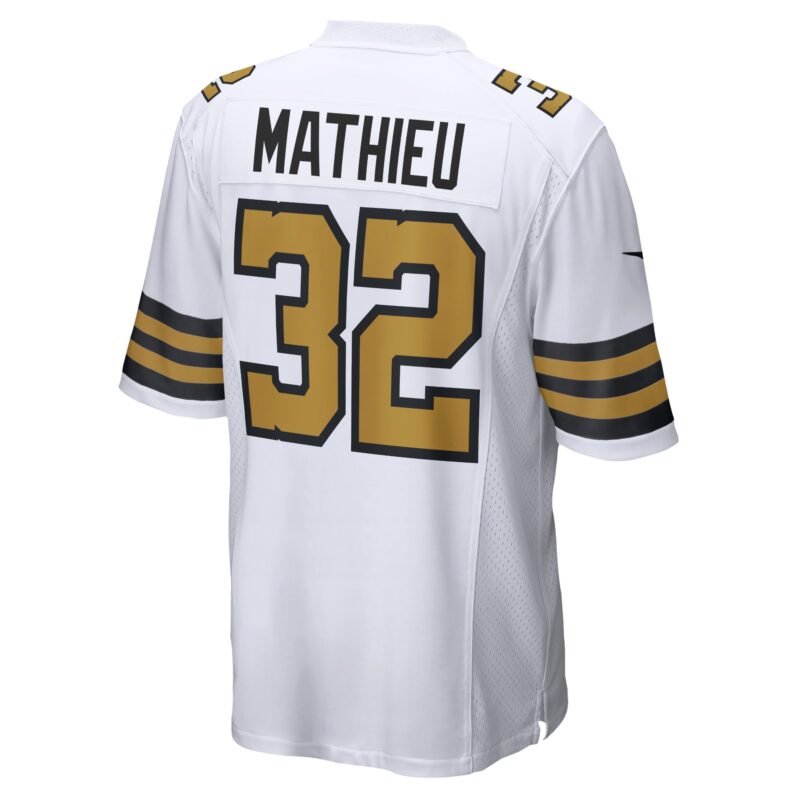 Tyrann Mathieu New Orleans Saints Player Game Jersey - White - Image 3