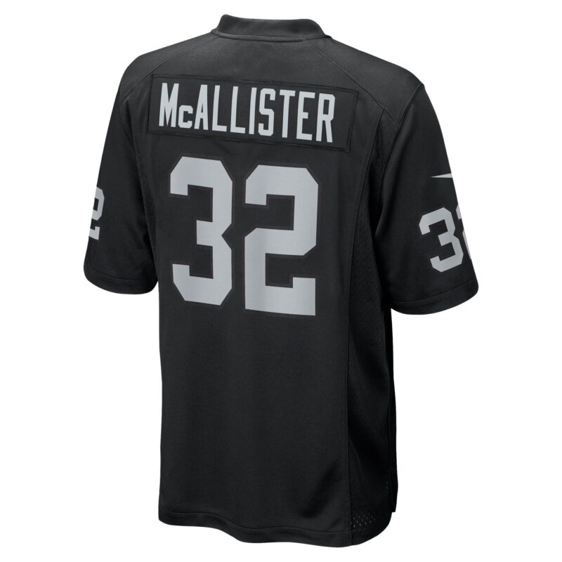 Tyreik McAllister Las Vegas Raiders Team Game Jersey - Black - Image 3