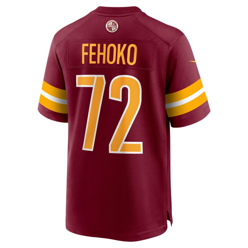 Viliami Fehoko Jr. Washington Commanders Team Game Jersey - Burgundy - Image 3