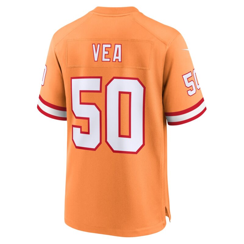 Vita Vea Tampa Bay Buccaneers Throwback Game Jersey - Orange - Image 3