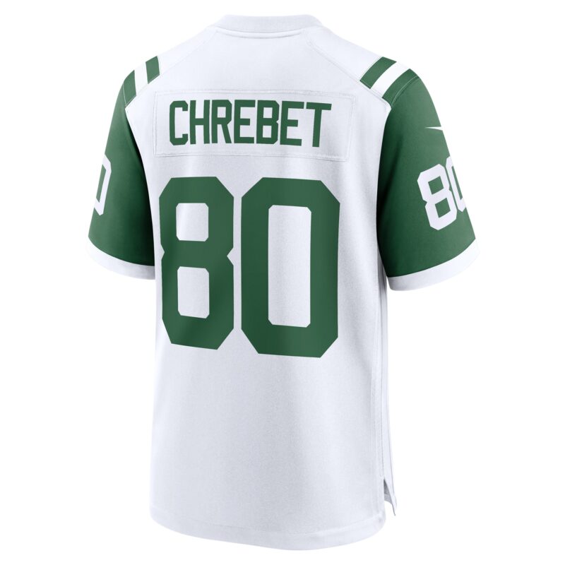 Wayne Chrebet New York Jets Classic Alternate Retired Player Game Jersey - White - Image 3