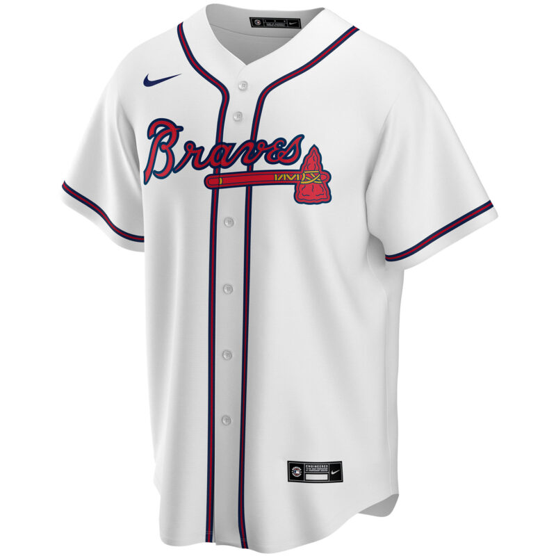 Atlanta Braves Home Custom Jersey - White - Image 2