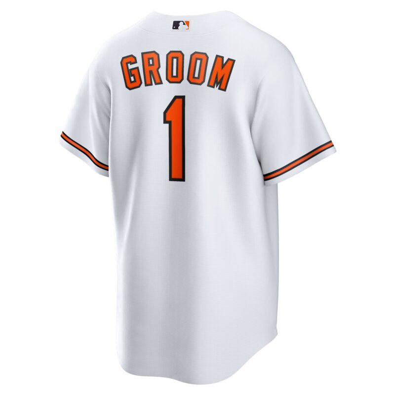Baltimore Orioles #1 Groom Home Jersey - White - Image 3