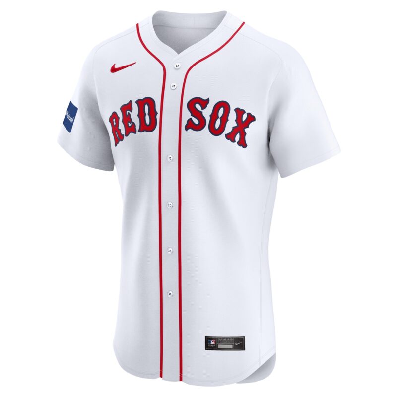 Boston Red Sox Home Elite Patch Jersey - White - Image 2