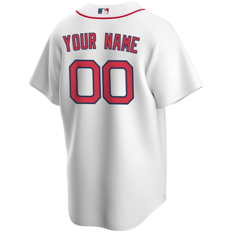 Boston Red Sox Home Custom Jersey - White - Image 3