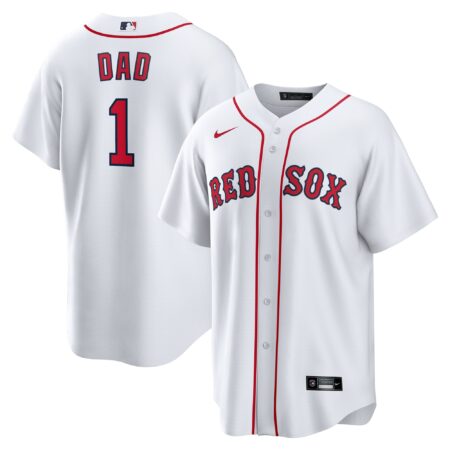 Boston Red Sox #1 Dad Home Jersey - White