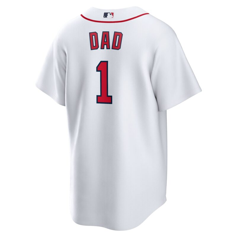 Boston Red Sox #1 Dad Home Jersey - White - Image 3