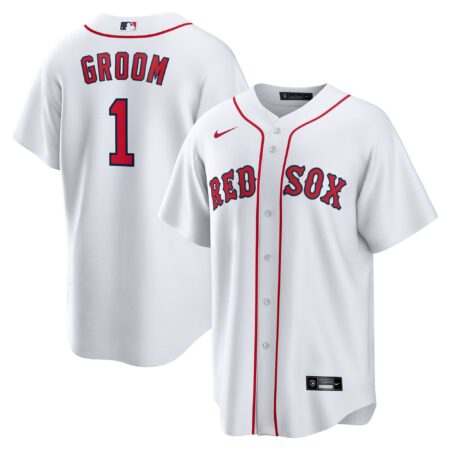 Boston Red Sox #1 Groom Home Jersey - White