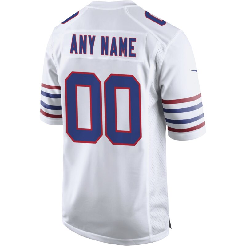 Buffalo Bills Alternate Custom Game Jersey - White - Image 3