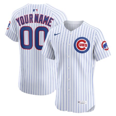 Chicago Cubs Home Elite Custom Jersey - White