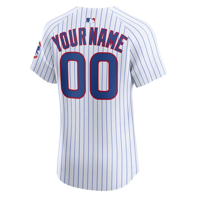 Chicago Cubs Home Elite Custom Jersey - White - Image 3