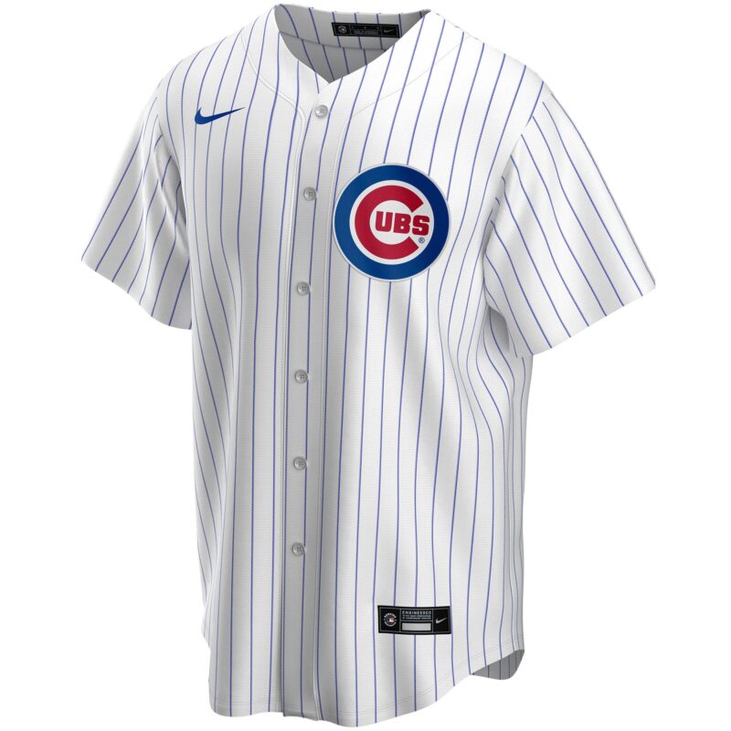 Chicago Cubs Home Custom Jersey - White - Image 2