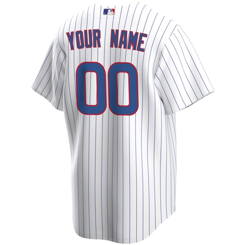 Chicago Cubs Home Custom Jersey - White - Image 3