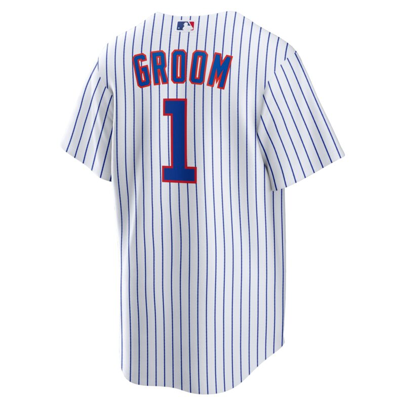 Chicago Cubs #1 Groom Home Jersey - White - Image 3