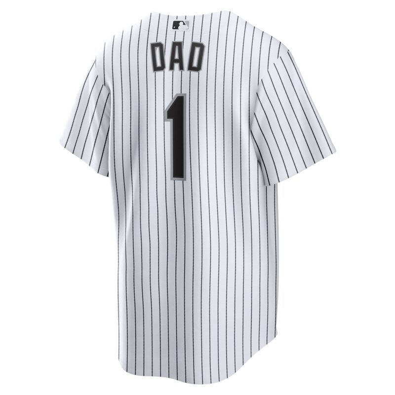 Chicago White Sox #1 Dad Home Jersey - White - Image 3