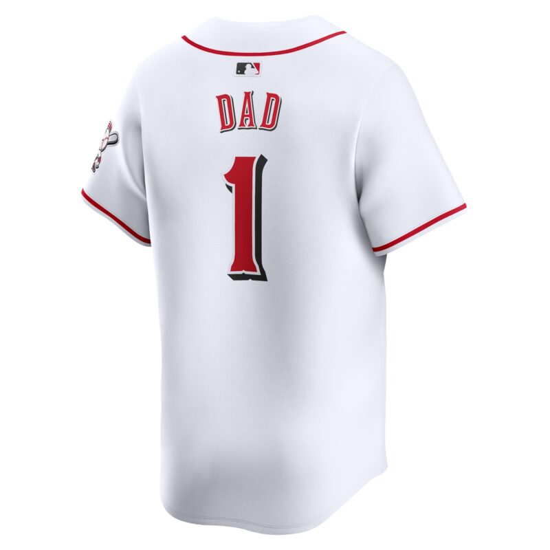 Cincinnati Reds #1 Dad Home Limited Jersey - White - Image 3