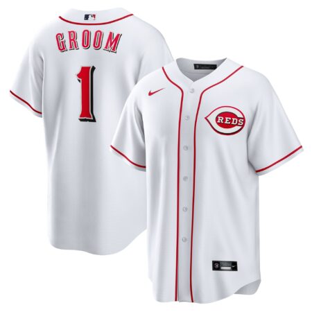 Cincinnati Reds #1 Groom Home Jersey - White