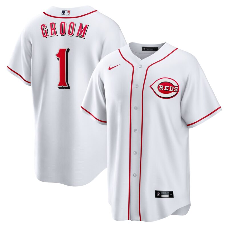 Cincinnati Reds #1 Groom Home Jersey - White