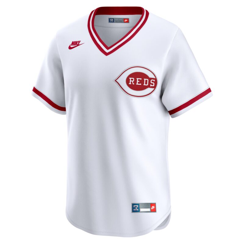 Cincinnati Reds Throwback Cooperstown Collection Limited Jersey - White - Image 2