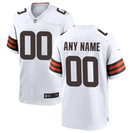 Cleveland Browns Custom Game Jersey - White