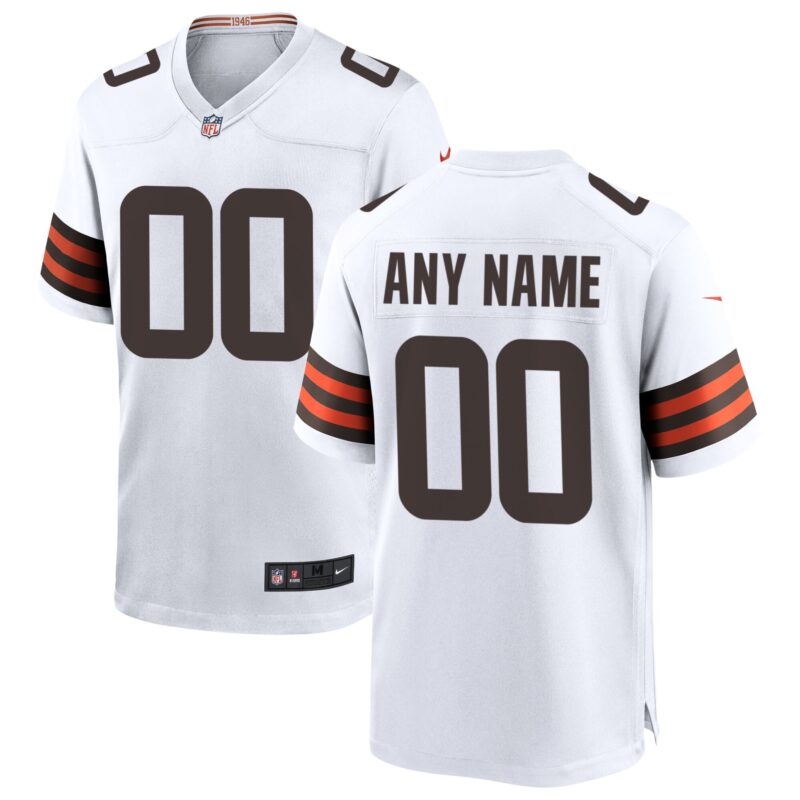 Cleveland Browns Custom Game Jersey - White