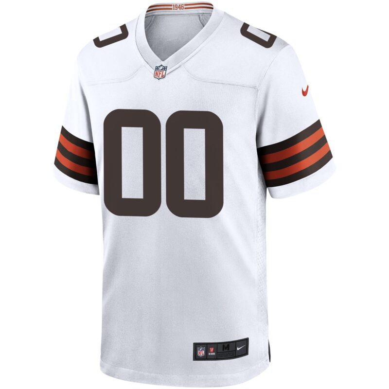 Cleveland Browns Custom Game Jersey - White - Image 2