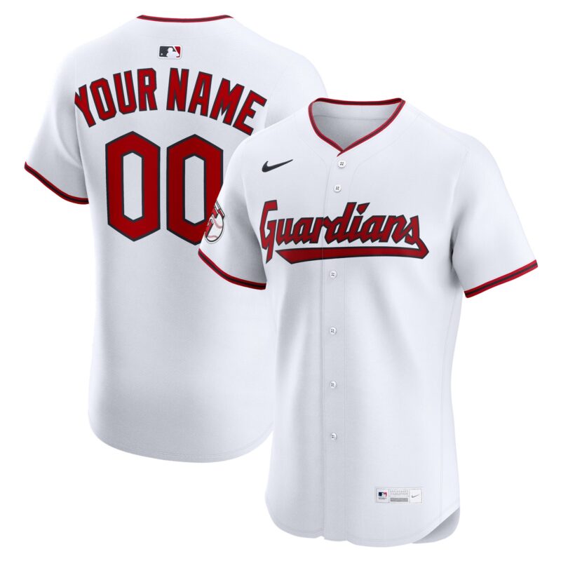 Cleveland Guardians Home Elite Custom Jersey - White