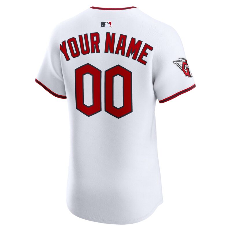 Cleveland Guardians Home Elite Custom Jersey - White - Image 3