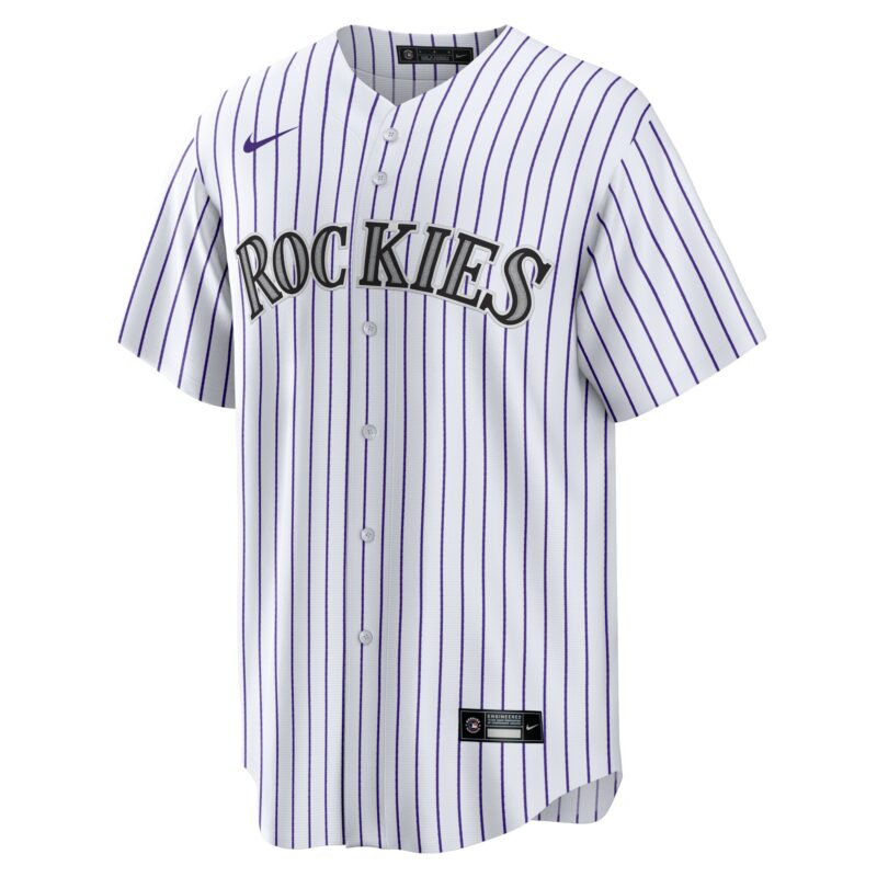 Colorado Rockies Home Blank Jersey - White - Image 2