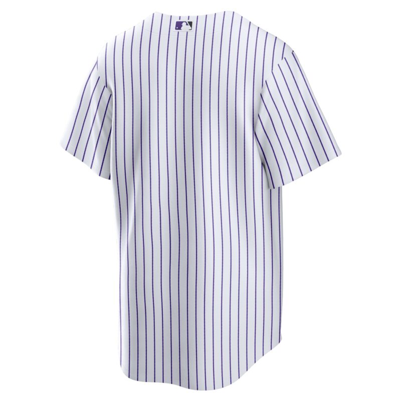 Colorado Rockies Home Blank Jersey - White - Image 3