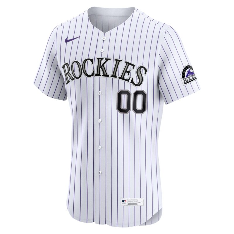 Colorado Rockies Home Elite Custom Jersey - White - Image 2