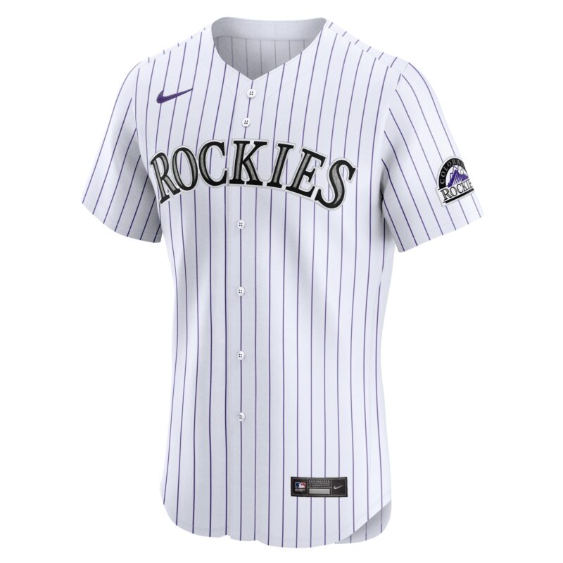 Colorado Rockies Home Elite Jersey - White - Image 2