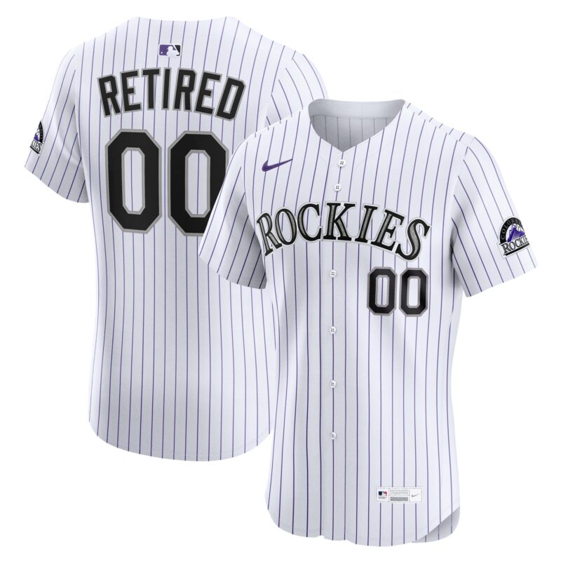 Colorado Rockies Home Elite Pick-A-Player Retired Roster Jersey - White