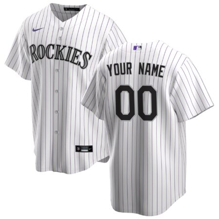 Colorado Rockies Home Custom Jersey - White
