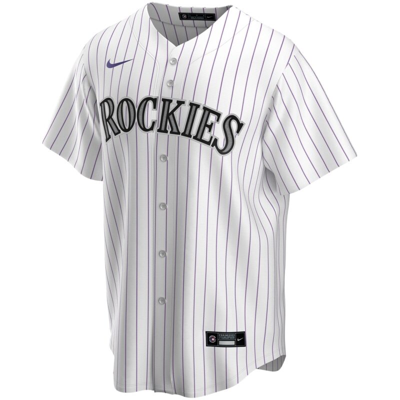 Colorado Rockies Home Custom Jersey - White - Image 2