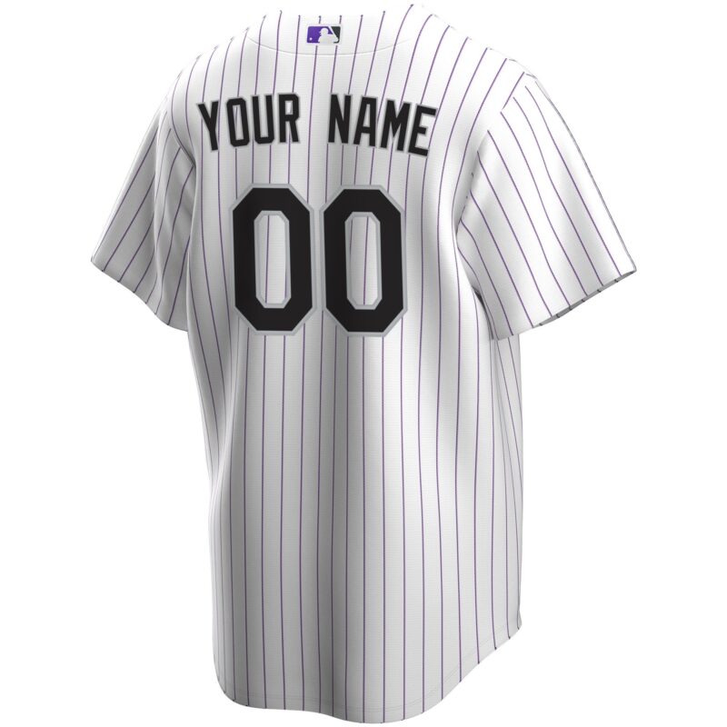 Colorado Rockies Home Custom Jersey - White - Image 3
