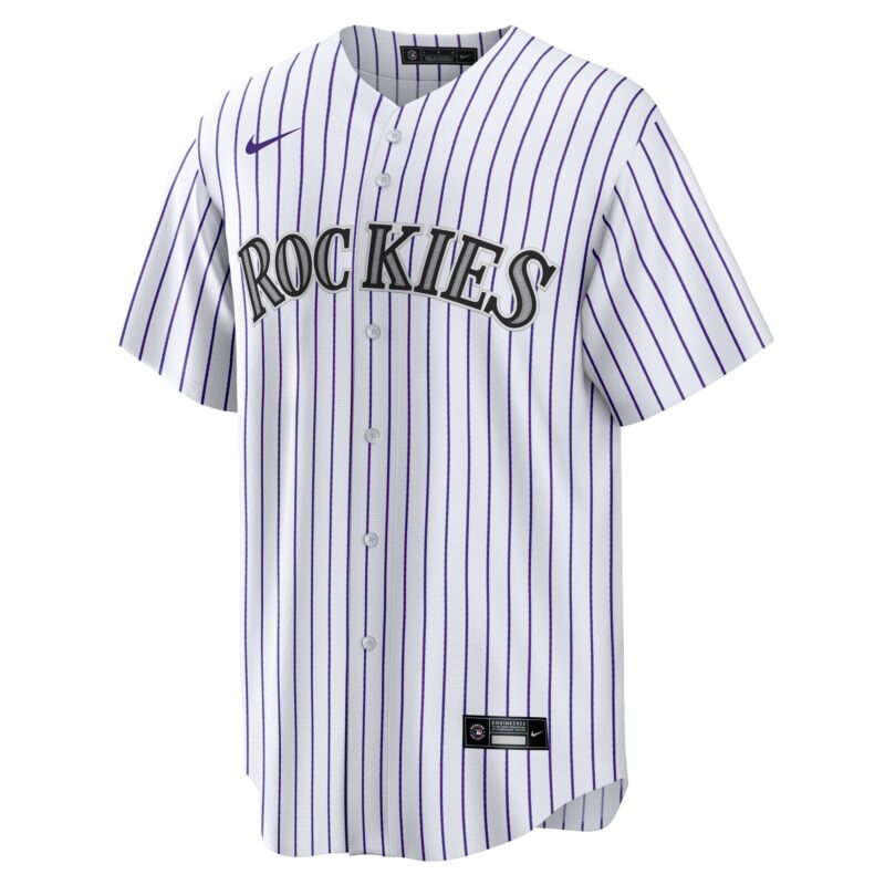 Colorado Rockies #1 Dad Home Jersey - White - Image 2