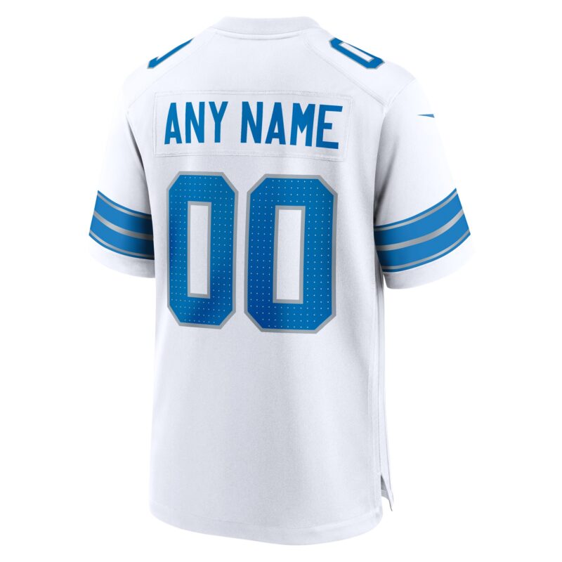 Detroit Lions Custom Game Jersey - White - Image 3
