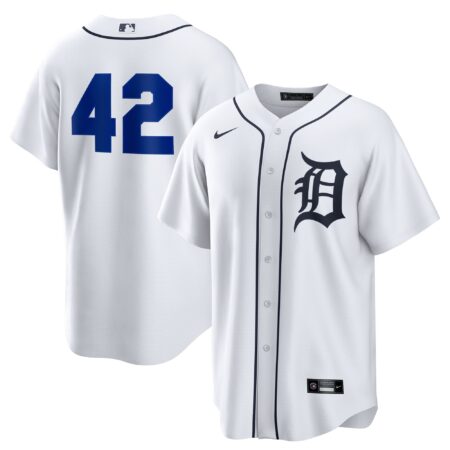 Detroit Tigers Home 2025 Jackie Robinson Day Jersey - White