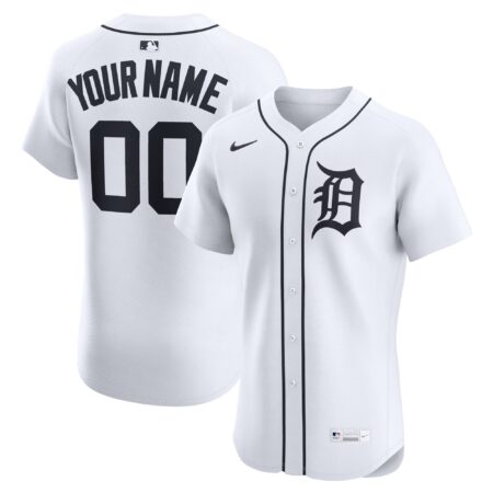 Detroit Tigers Home Elite Custom Jersey - White
