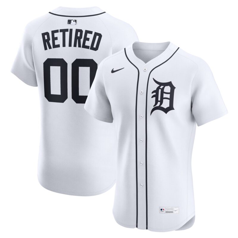 Detroit Tigers Home Elite Pick-A-Player Retired Roster Jersey - White