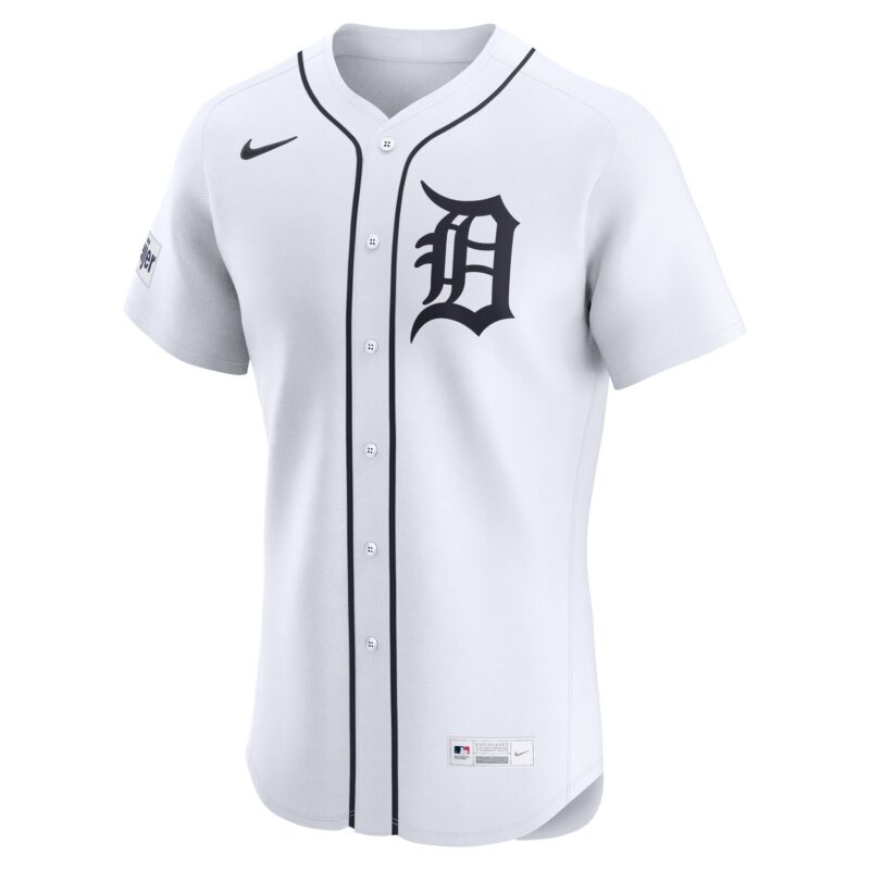 Detroit Tigers Home Elite Sponsor Patch Pick-A-Player Retired Roster Jersey - White - Image 2