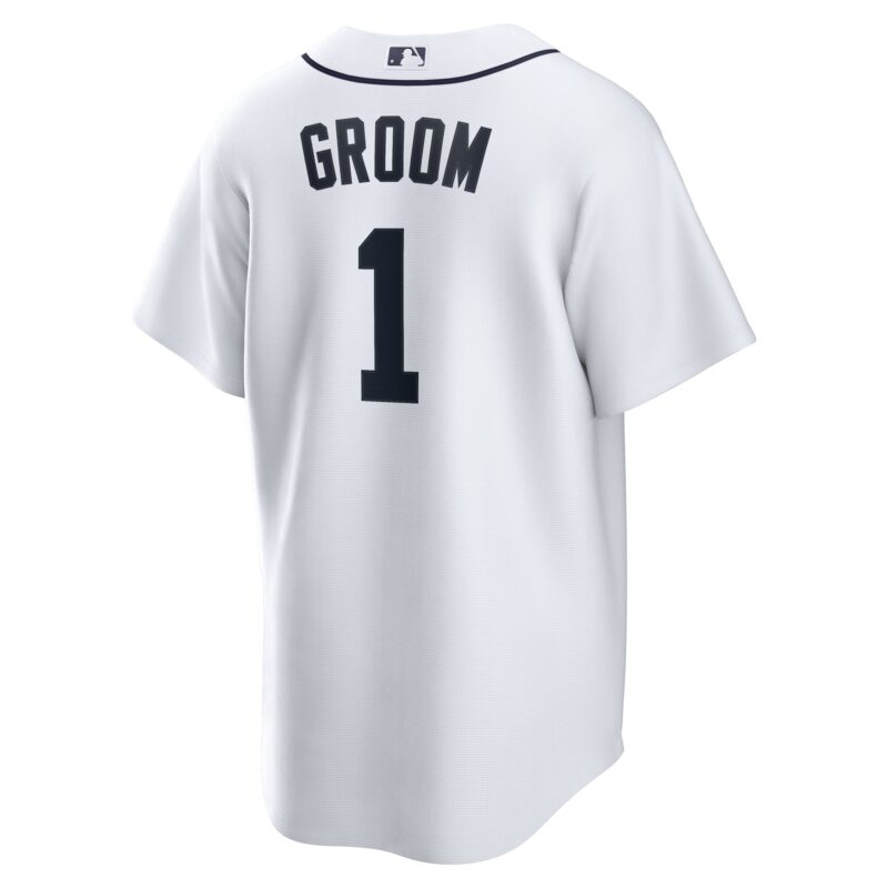 Detroit Tigers #1 Groom Home Jersey - White - Image 3