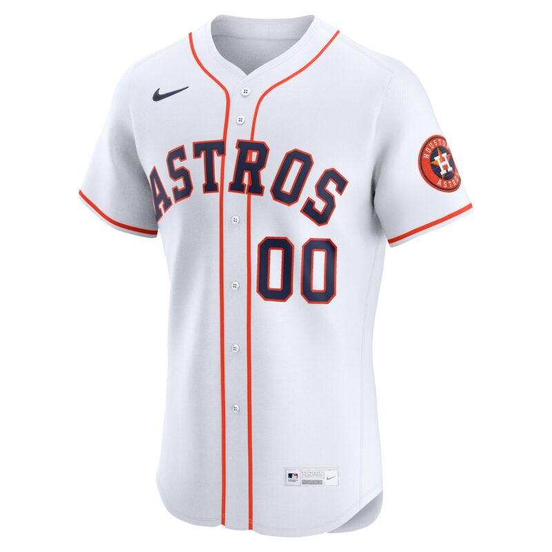Houston Astros Home Elite Custom Jersey - White - Image 2