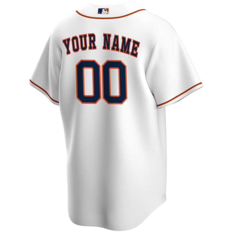 Houston Astros Home Custom Jersey - White - Image 3
